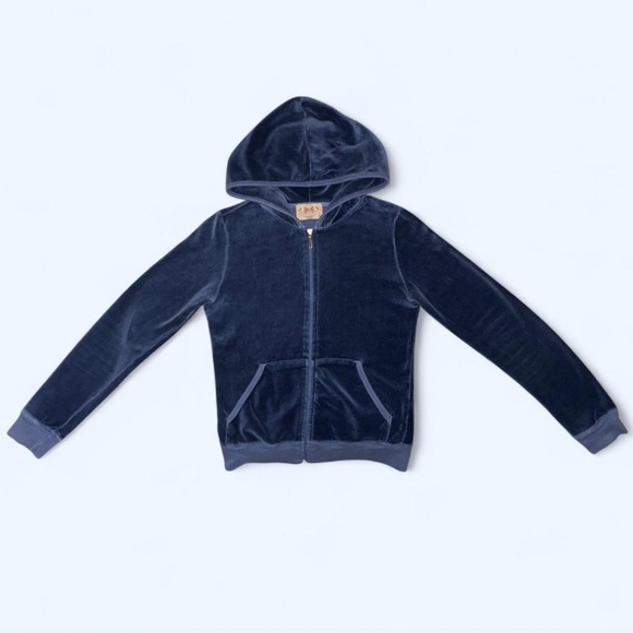 Juicy Couture Tops - Juicy Couture Deep Blue Hoodie
